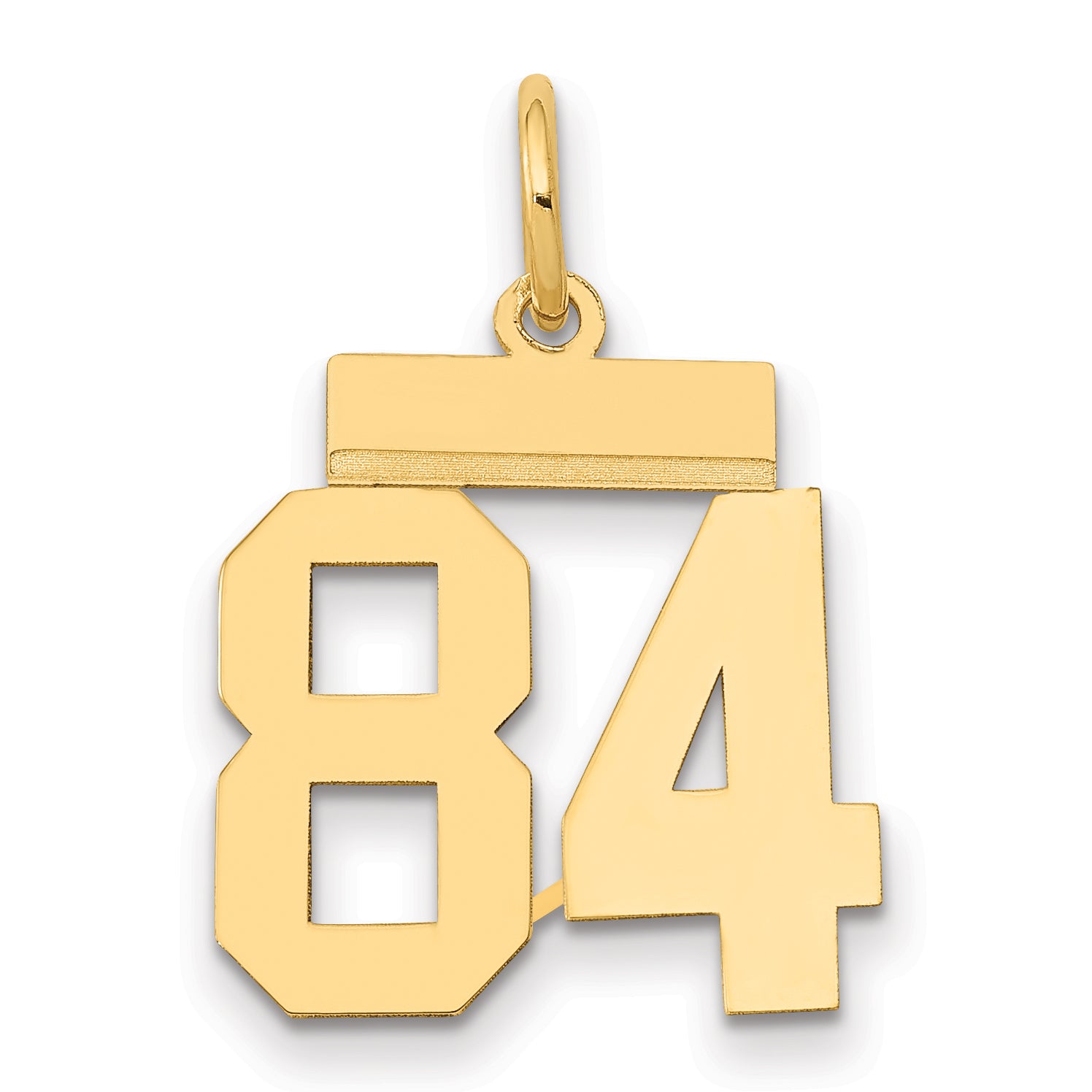 14k Small Polished Number 84 Charm