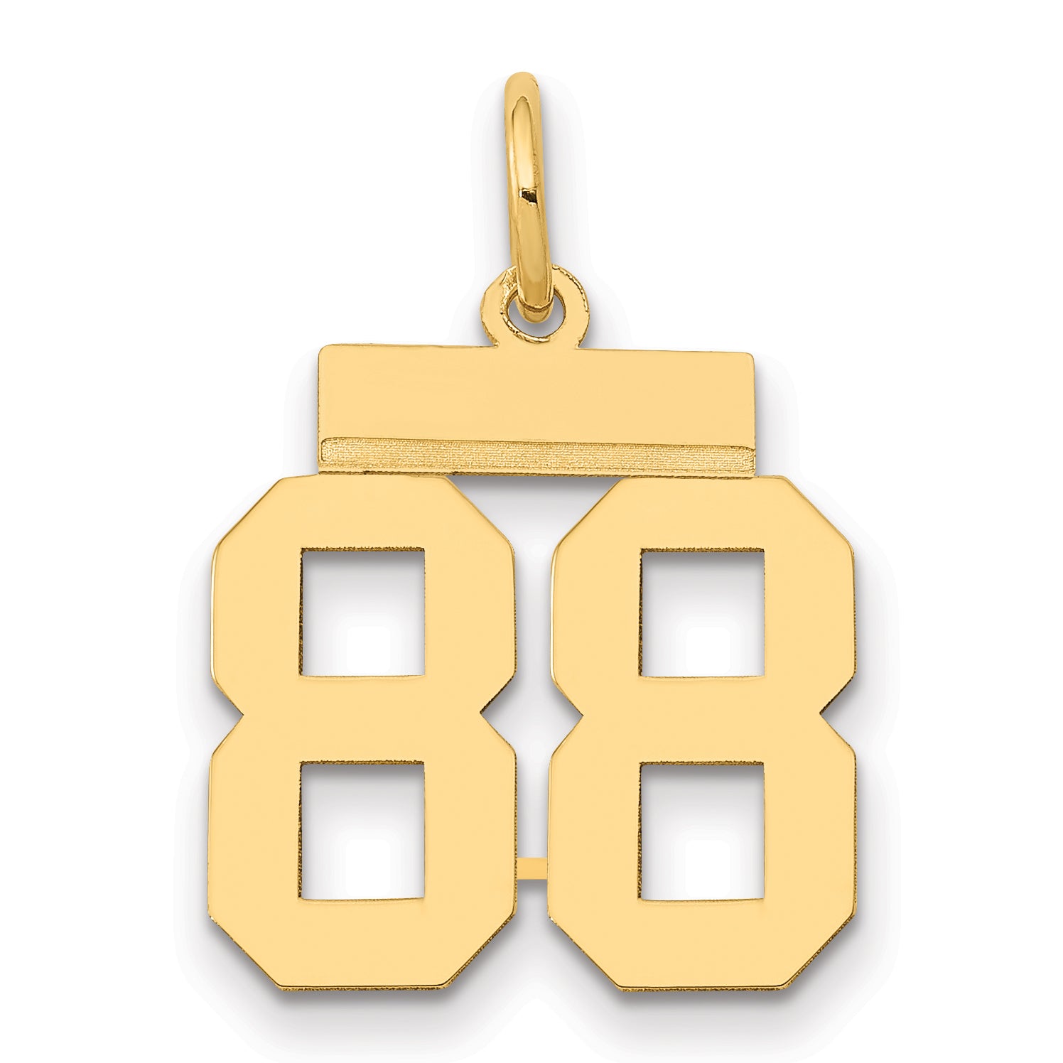14k Small Polished Number 88 Charm