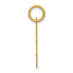 14K Gold Small Polished Number 96 Charm Laser Cut Elegant Design