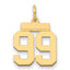 14k Small Polished Number 99 Charm