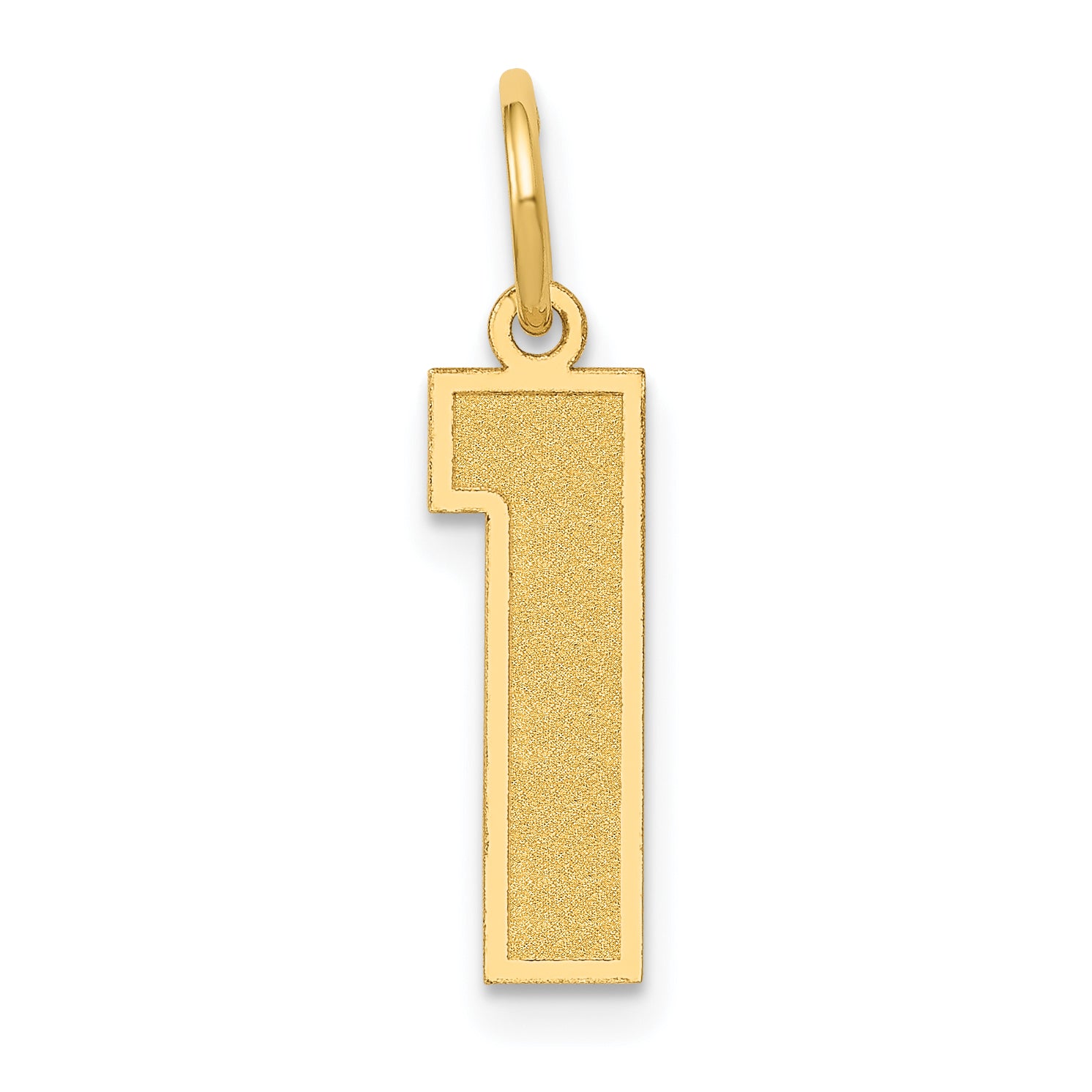 14k Medium Satin Number 1 Charm