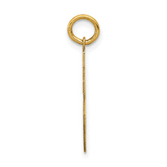 14K Gold Satin-Finish Number 56 Charm Elegant Laser-Cut Medium Pendant