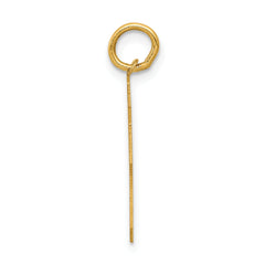 14K Gold Medium Satin Number 63 Charm with Brushed Finish