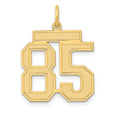 14k Medium Satin Number 85 Charm