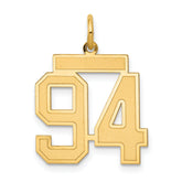 14k Medium Satin Number 94 Charm