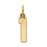 14k Small Satin Number 1 Charm