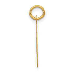 14K Gold Satin Number 39 Charm with Brushed Finish Small