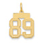 14k Small Satin Number 89 Charm