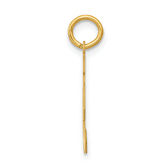 14K Gold Satin Number 91 Charm with Brushed Finish Small Elegance