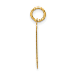 14K Gold Small Satin Number 94 Charm with Brushed Finish