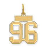 14k Small Satin Number 96 Charm