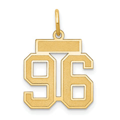 14k Small Satin Number 96 Charm