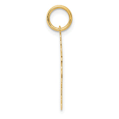 14K Gold Polished Small Girl Charm Pendant  Elegant Solid Design for Everyday Wear