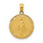 Miraculous Medal Round Pendant in 14K Yellow Gold, 21mm - Sophia Jewelers