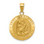 Saint Christopher Medal in 14K Yellow Gold, 28mm Satin & Polished - Sophia Jewelers