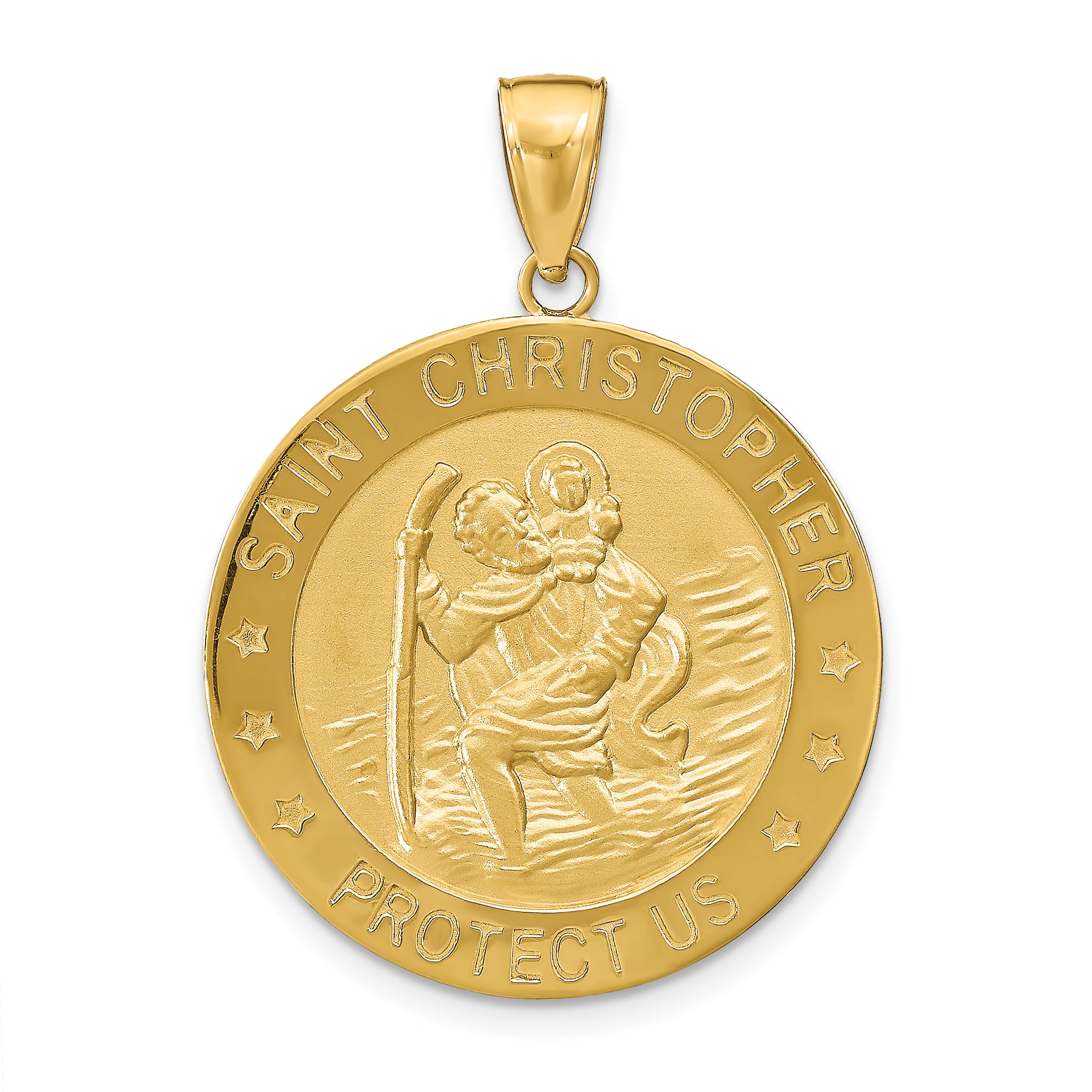 14k Saint Christopher Medal Pendant