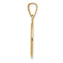 14K Gold Saint Joseph Medal Charm with Polished Satin Finish Elegant, Die Struck Design