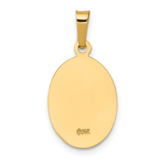 14K Gold Saint Joseph Medal Charm with Polished Satin Finish Elegant, Die Struck Design