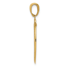 14K Gold Saint Joseph Medal Pendant with Polished Finish Solid and Elegant Design