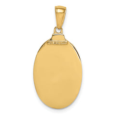 14K Gold Saint Joseph Medal Pendant with Polished Finish Solid and Elegant Design