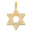 14k Solid Polished Star of David Charm