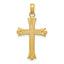 14k Fleur De Lis Cross Pendant