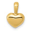 14K Polished Domed Heart Charm