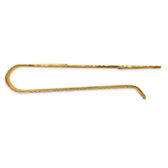 14K Gold Men's Polished Textured Money Clip, Elegant Dollar Design