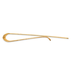 14K Gold Men's Engravable Sandblast Edge Money Clip with Brushed Finish