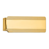 14K Gold Men's Engravable Polished Money Clip by Sophia Jewelers