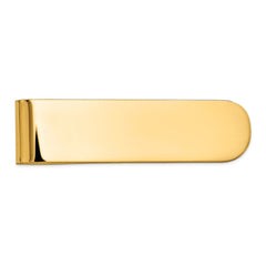 14K Gold Men's Polished Engravable Money Clip by Sophia Jewelers