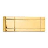Sophia Jewelers 14K Gold Men's Polished Grooved Engravable Money Clip