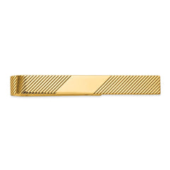 Sophia Jewelers 14K Gold Men's Engravable Polished Tie Bar
