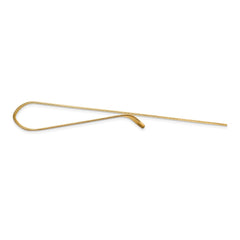 14K Gold Men's Grooved Polished Engravable Tie Bar by Sophia Jewelers