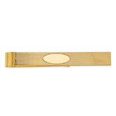 14K Gold Men's Grooved Polished Engravable Tie Bar by Sophia Jewelers