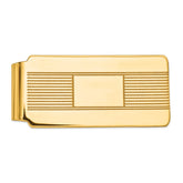 14K Gold Men's Engravable Polished Money Clip by Sophia Jewelers