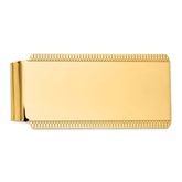 14K Gold Polished Men's Money Clip with Engravable Design