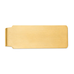 14K Gold Satin Finish Men's Engravable Money Clip Elegant Design