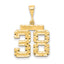 14k Medium Diamond-cut Number 38 Charm