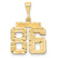 14k Medium Diamond-cut Number 86 Charm