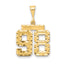 14k Medium Diamond-cut Number 98 Charm