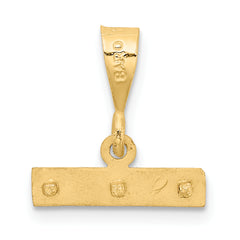 14k Medium Diamond-cut Top Charm