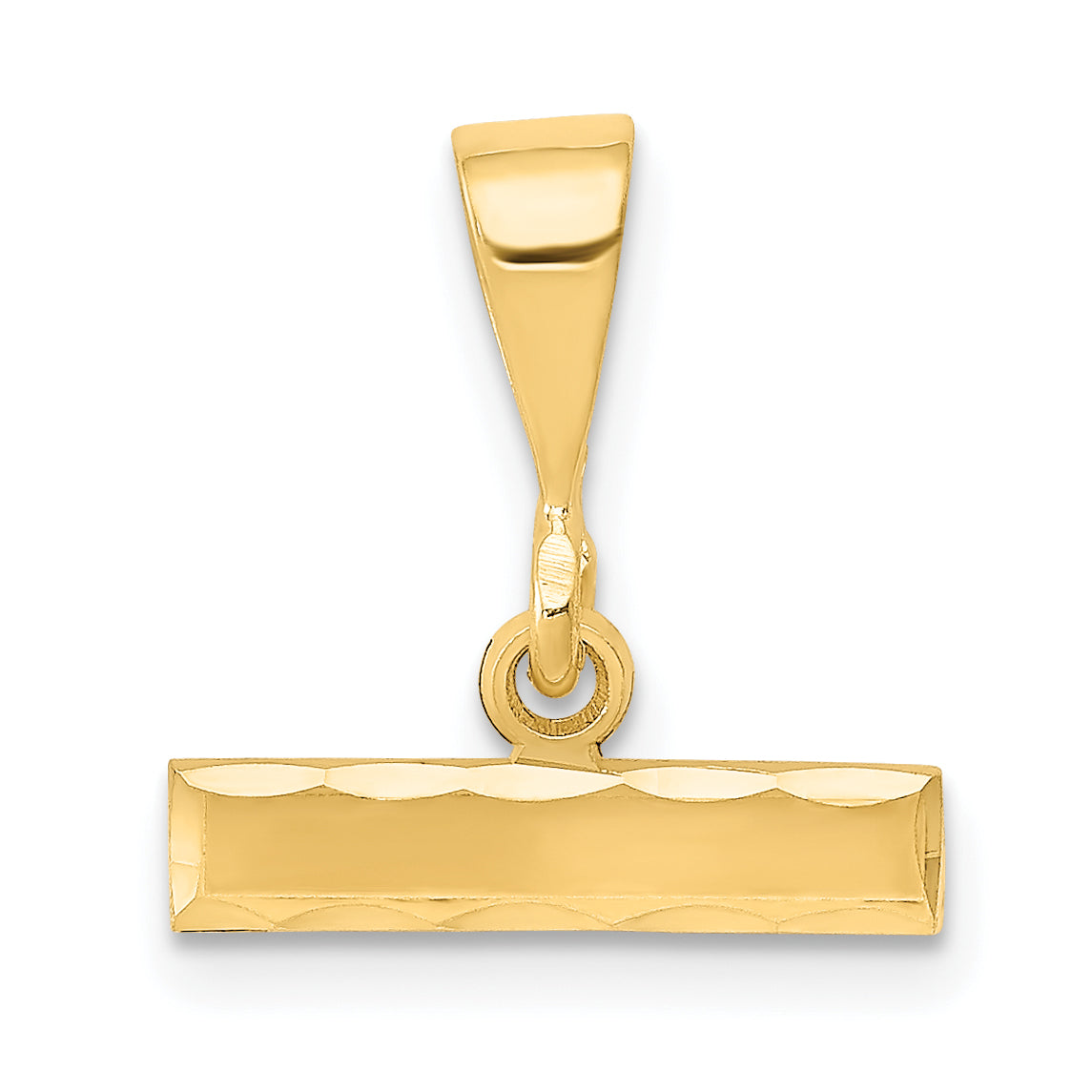 14k Medium Diamond-cut Top Charm
