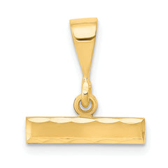 14k Medium Diamond-cut Top Charm