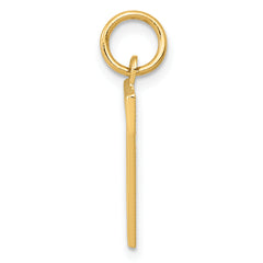 14K Gold Polished Number 7 Charm Medium, Casted, Elegant Design