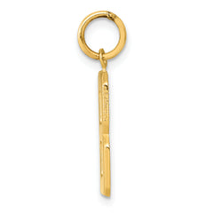 14K Gold Polished Number 8 Charm Medium Casted Design by Sophia Jewelers