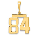 14k Medium Polished Number 84 Charm
