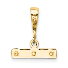 14K Gold Medium Polished Charm Casted Elegant Pendant by Sophia Jewelers