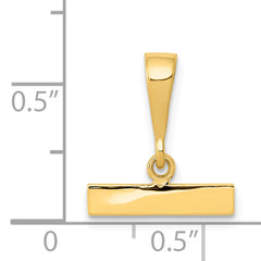 14K Gold Medium Polished Charm Casted Elegant Pendant by Sophia Jewelers