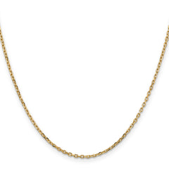 Sophia Jewelers: 14K Gold Diamond-Cut Cable Necklace with Lobster Clasp